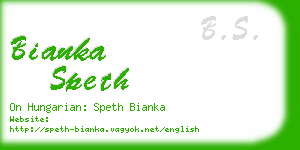 bianka speth business card